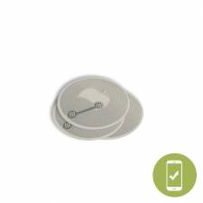 29MM ROUND NFC STICKER WITH WHITE PVC FRONT - NTAG213