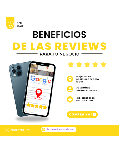 Tarjeta NFC para Reseñas de Google - NFC STOCK
