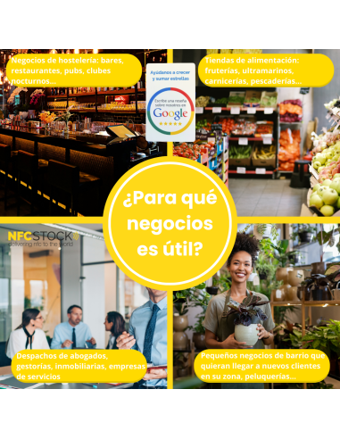 Tarjeta NFC para Reseñas de Google - NFC STOCK