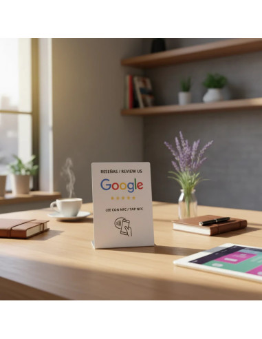 Display NFC reseñas Google para negocios | NFC Stock