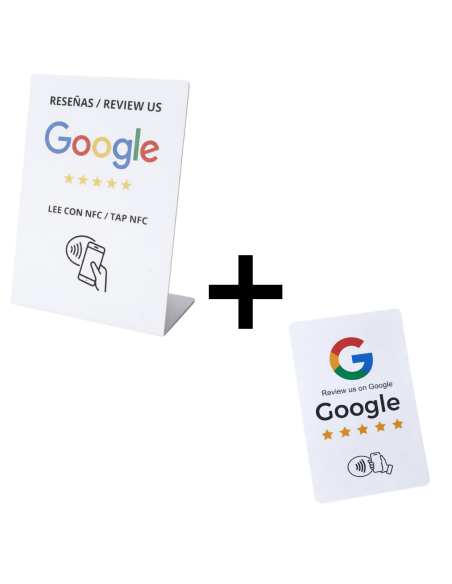 Pack display + tarjeta NFC reseñas Google | NFC Stock