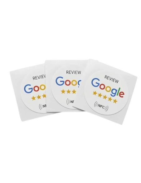 Pack 10 pegatinas NFC reseñas Google | NFC Stock
