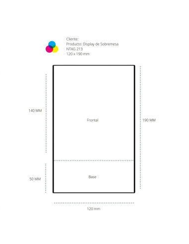 Display NFC Personalizado para Mostrador | 12x19cm - NFC Stock