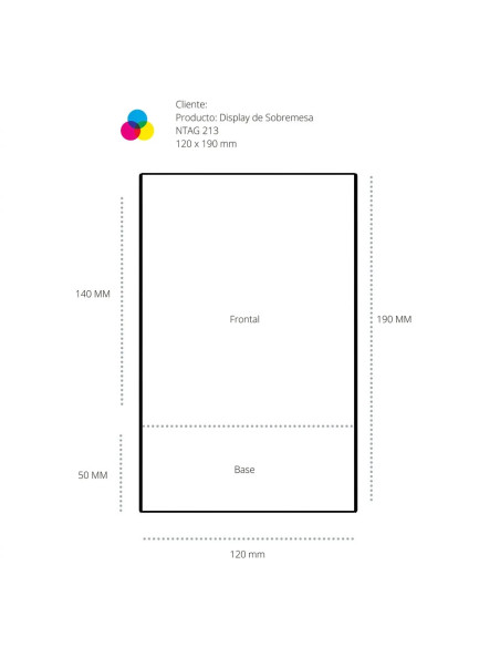 Custom NFC Countertop Display – NTAG213 Chip – 12x19cm