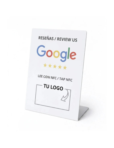 Display NFC Personalizado para Mostrador | 12x19cm - NFC Stock