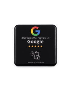 NFC Google Review Sticker 10x10 cm | Metal-Ready