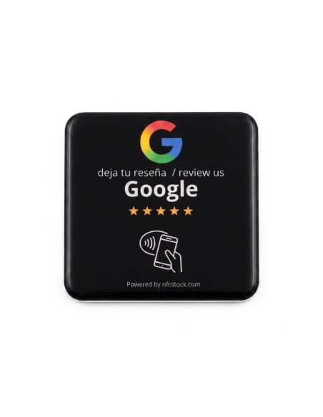 NFC Google Review Sticker 10x10 cm | Metal-Ready