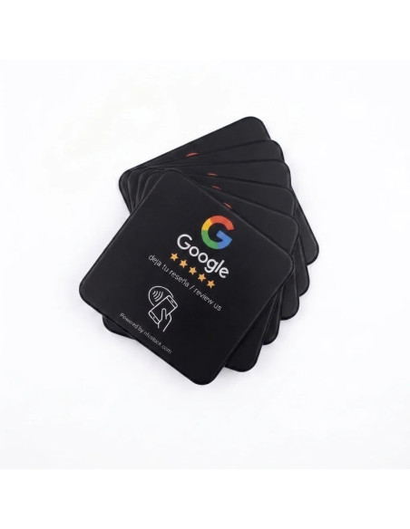 Pegatina NFC Reseñas Google 10x10 cm | Apta Metal