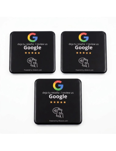 NFC Google Review Sticker 10x10 cm | Metal-Ready