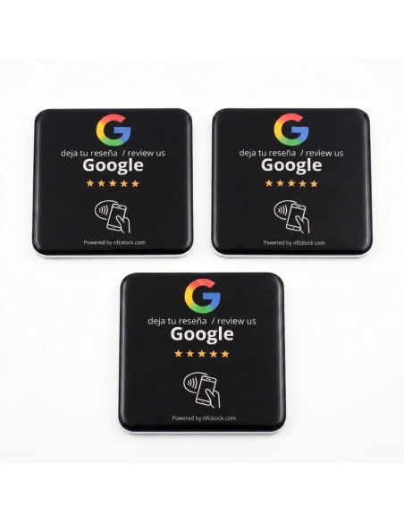 NFC Google Review Sticker 10x10 cm | Metal-Ready